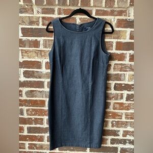 Chadwicks Blue Sleeveless Sheath Dress Midi